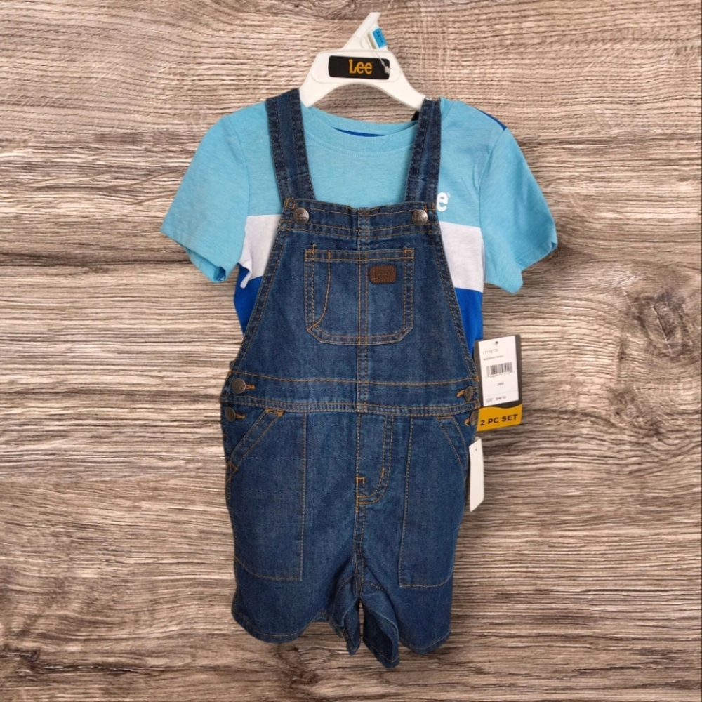Lee Kids 24 Months NWT Denim Overalls/Shortalls 2-Piece Set - Blue
